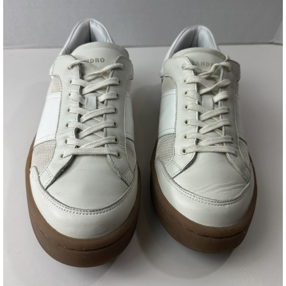 Sandro Mesh and Leather Sneakers Men's Size 43 US 10 - 10.5 Low Top Lace Shoes - Picture 16 of 16